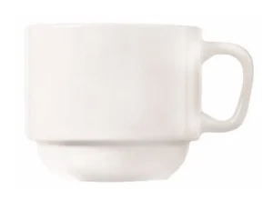 Sale Tasse empilable de 7 oz Maui en porcelaine Porcelana - Blanche - 36 par boite Vaisselle