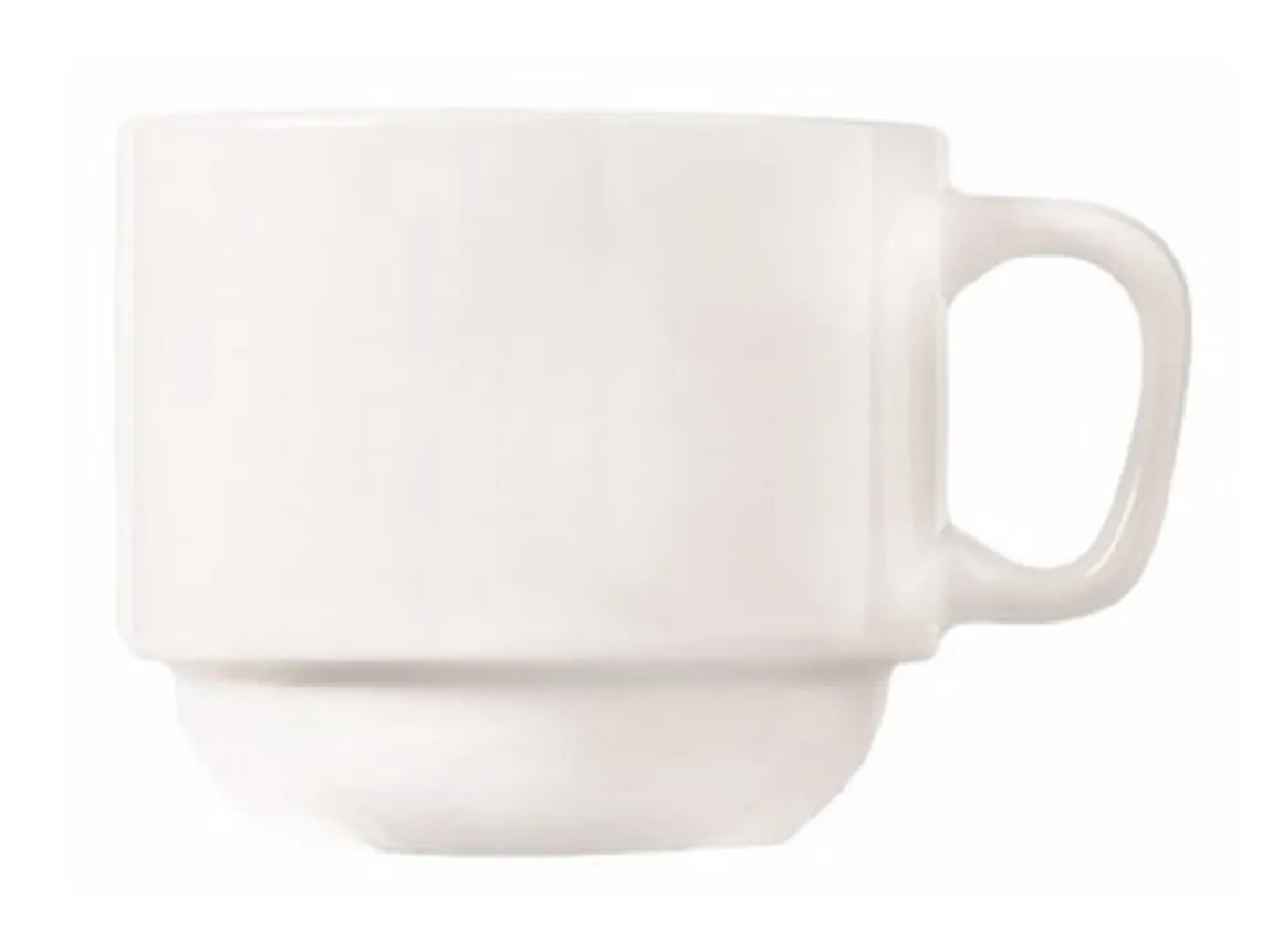 tasse_empilable_de__oz_ma_0.webp Sale Tasse empilable de 7 oz Maui en porcelaine Porcelana - Blanche - 36 par boite Vaisselle