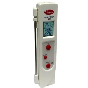 Clearance Thermomètre double température à sonde infrarouge (27°F à 428°F) (33°C à 220°C) Thermomètres Et Minuteries