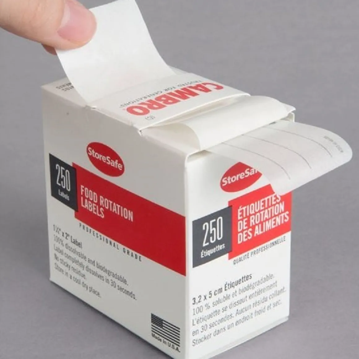 tiquette_de__x__pour_alim_0.webp Clearance Étiquette de 1.25" x 2" pour aliments biodégradable - 24 rouleaux par boite Tablettages Commerciales