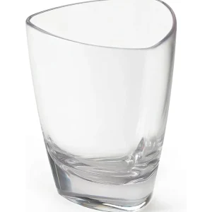 Outlet Verre à dessert triangulaire de 3 oz en plastique SAN - Transparent - 24 par boite Verrerie