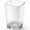 Hot Verre à dessert/shooter carré de 3 oz en plastique SAN - Transparent - 24 par boite Verrerie