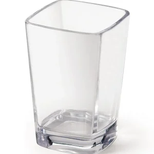 Hot Verre à dessert/shooter carré de 3 oz en plastique SAN - Transparent - 24 par boite Verrerie