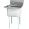 Outlet Évier à 1 bassin de 24" x 24" x 14" en acier inoxydable Éviers Commerciaux
